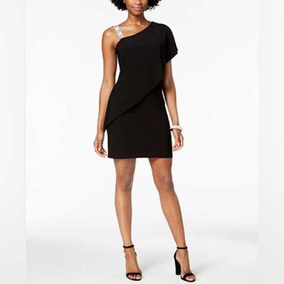 MSK One shoulder draped dress - Picture 1 of 10